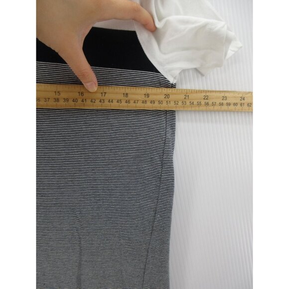 Magaschoni Shirt Large White Pullover T Tee Colorblock Striped Crewneck - Picture 5 of 9